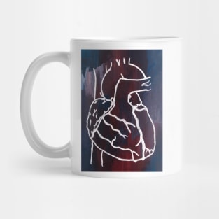 Gouached Heart Mug